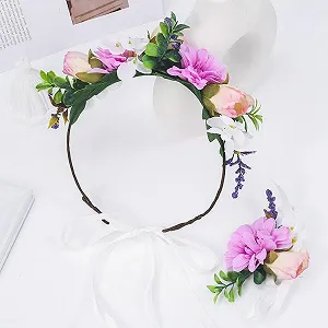 Вінок для волосся IYOU з квітами synthetic.ua - Фото 1