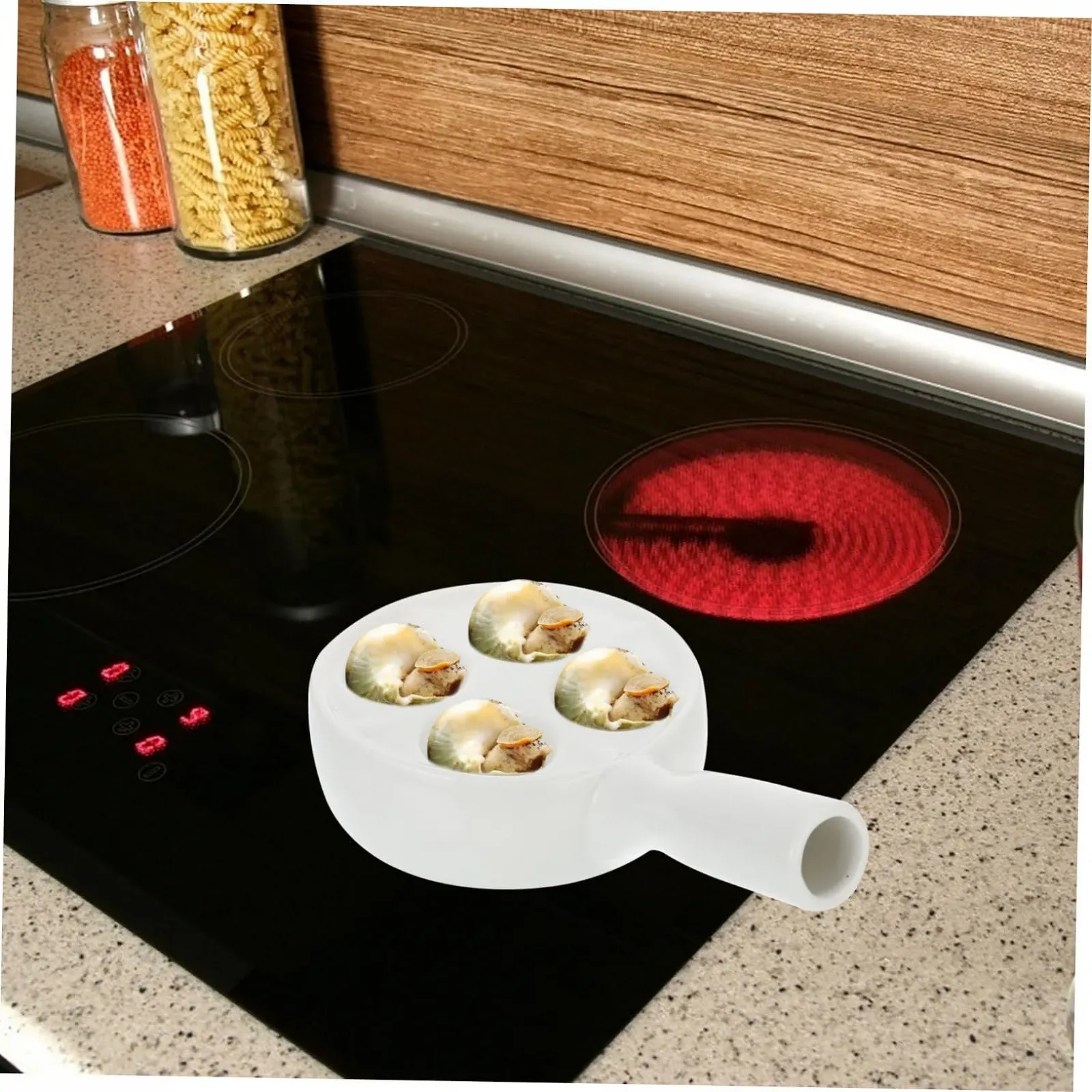 Форма для улиток Mobestech керамическая с нескользящим дном противень для запекания эскарго, фото №8