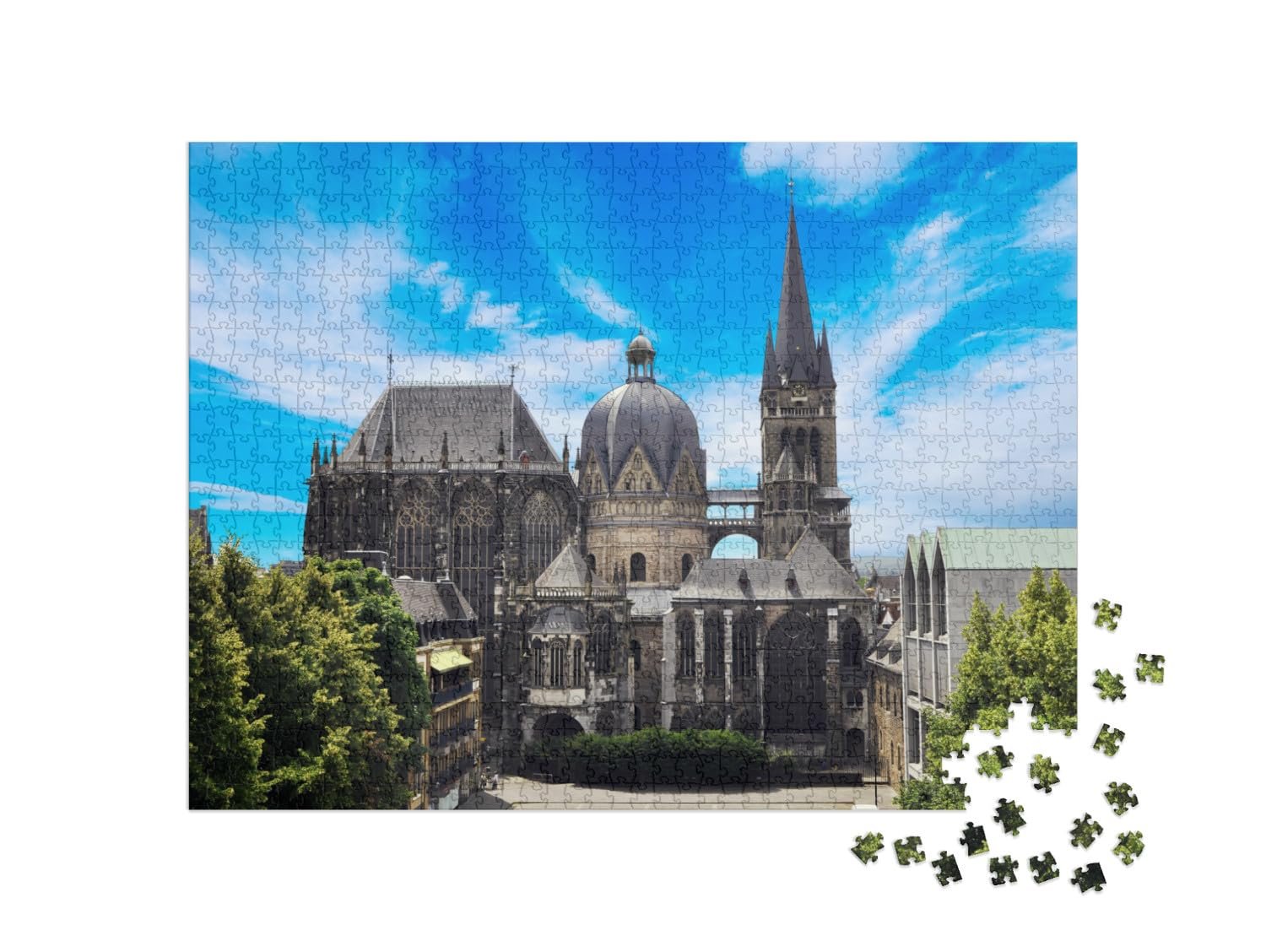 Пазл puzzleYOU Puzzle Collection Aachen Aachen Cathedral in Aachen, Germany on a Sunny Day 1000 элементов, фото №2