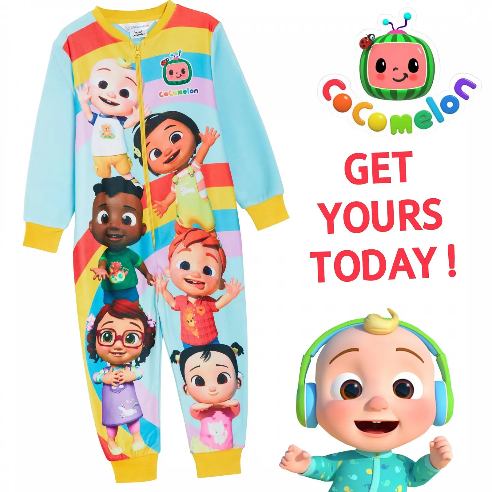 Дитячий комбінезон CoComelon, флісова піжама, блискавка, унісекс, фото №6 Дитячий комбінезон CoComelon, флісова піжама, блискавка, унісекс, фото №6