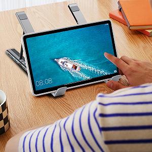 Подставка для ноутбука регулируемая, адаптер-концентратор USB Multiport 8-в-1, эргономичный органайзер, устройство с портом быстрой зарядки, складная охлаждающая для планшета и ноутбука для стола synthetic.ua - Фото 1