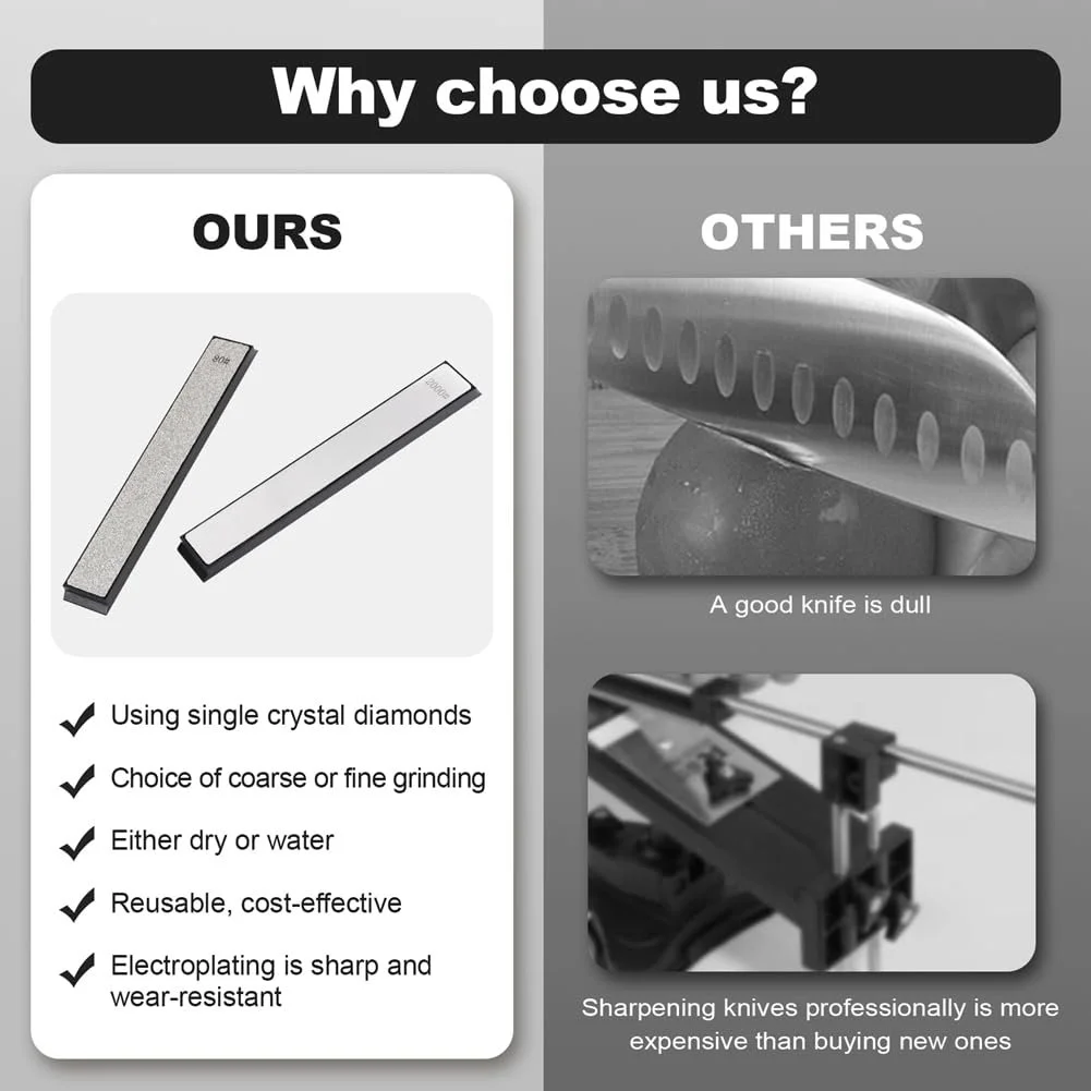 Набір точильних каменів алмазних для точилки RX008 120-3000 грит 7 шт., фото №5