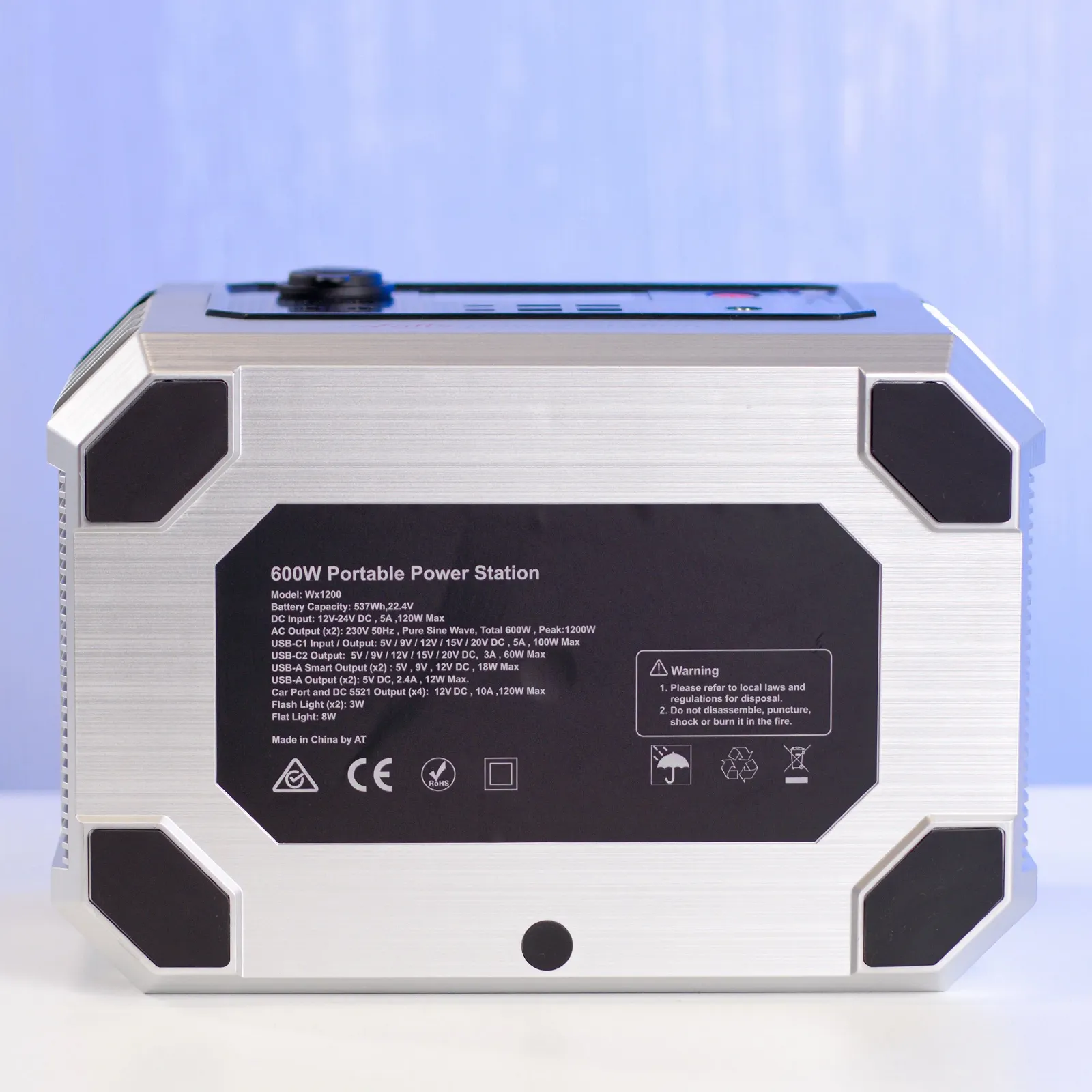 Зарядна станція Wonder WX1200 1200 Вт / 600 Вт / 537Вт*год / LiFePO4 / Чиста синусоїда / Французький виробник, фото №6 Зарядна станція Wonder WX1200 1200 Вт / 600 Вт / 537Вт*год / LiFePO4 / Чиста синусоїда / Французький виробник, фото №6