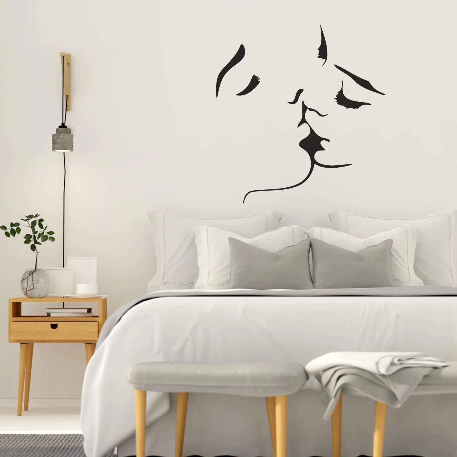 Наклейка на стіну OOTSR 3D Cute Kiss 57 x 55 см, фото №4