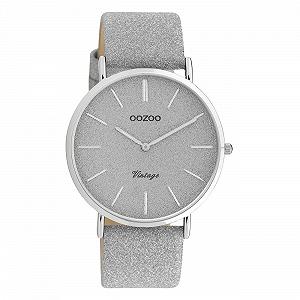 Винтажные Женские Часы Oozoo с Блестящим Циферблатом и Кожаным Ремешком Flat, 40 мм, Различные Варианты - Фото 1