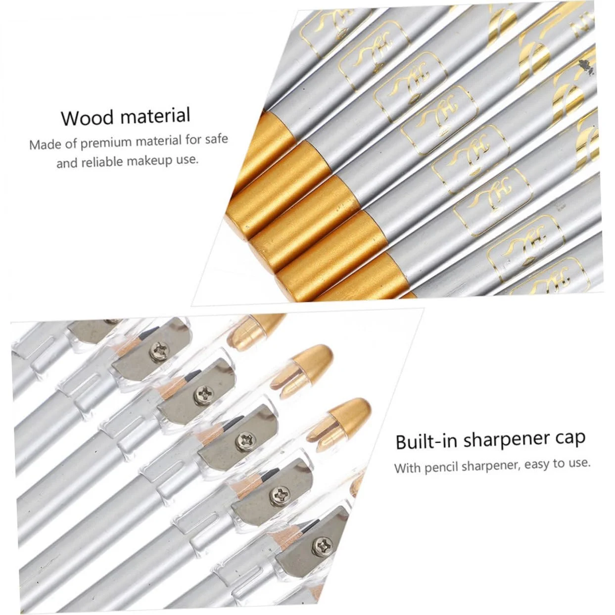 Олівець для очей Beavorty, 10 шт., сірий, фото №2 Олівець для очей Beavorty, 10 шт., сірий, фото №2