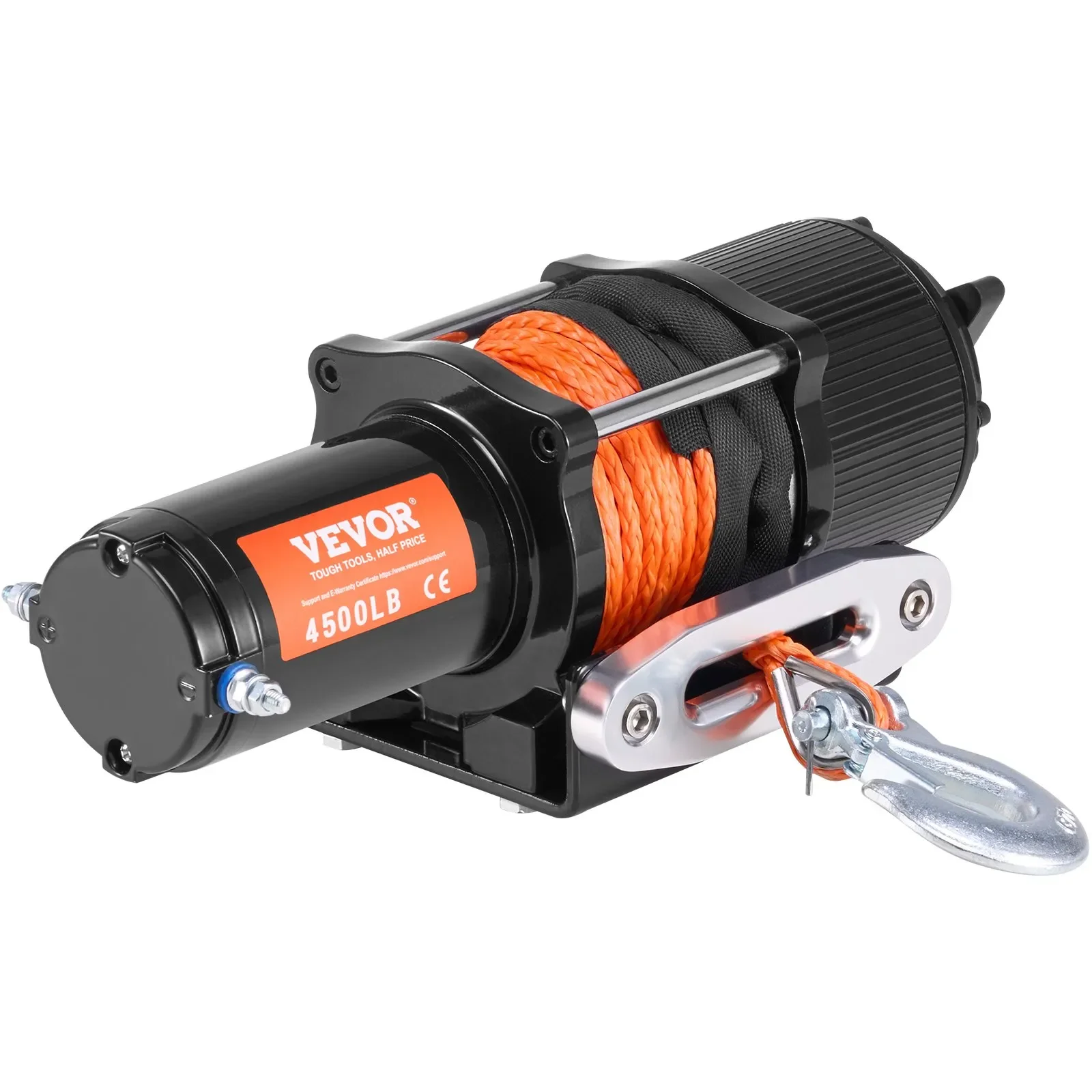 Электролебедка VEVOR P4000-1D / 12В / 2041 кг / 3-ст. редуктор / 128:1 / Черная, фото №5 Электролебедка VEVOR P4000-1D / 12В / 2041 кг / 3-ст. редуктор / 128:1 / Черная, фото №5