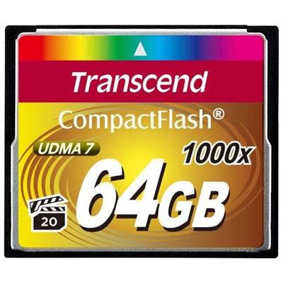 Карта памяти Transcend 64Gb Compact Flash 1000x TS64GCF1000, фото №1