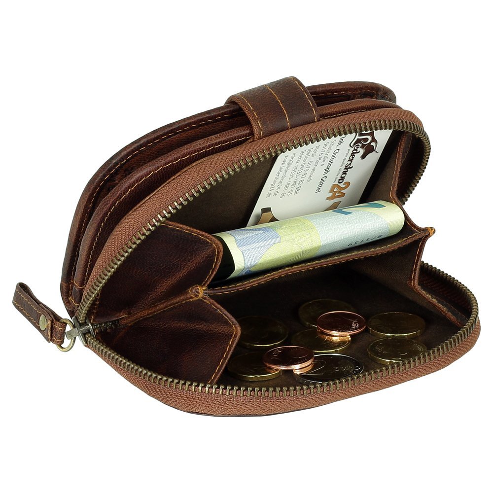 Кошелек женский кожаный Luxury Brown, 13.5 см, фото №3