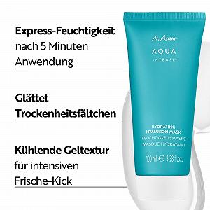 Маска для лица M. Asam Aqua Intense Увлажняющая с гиалуроновой кислотой (100 мл) Охлаждающая synthetic.ua - Фото 1