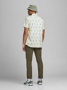 Рубашка Jack&Jones SS 12187953 Светло-синий Белый XL synthetic.ua - Фото 1