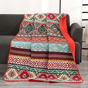 Покрывало Qucover Хлопок 140 x 200 см Красочное для односпальной кровати, дивана - Фото 1