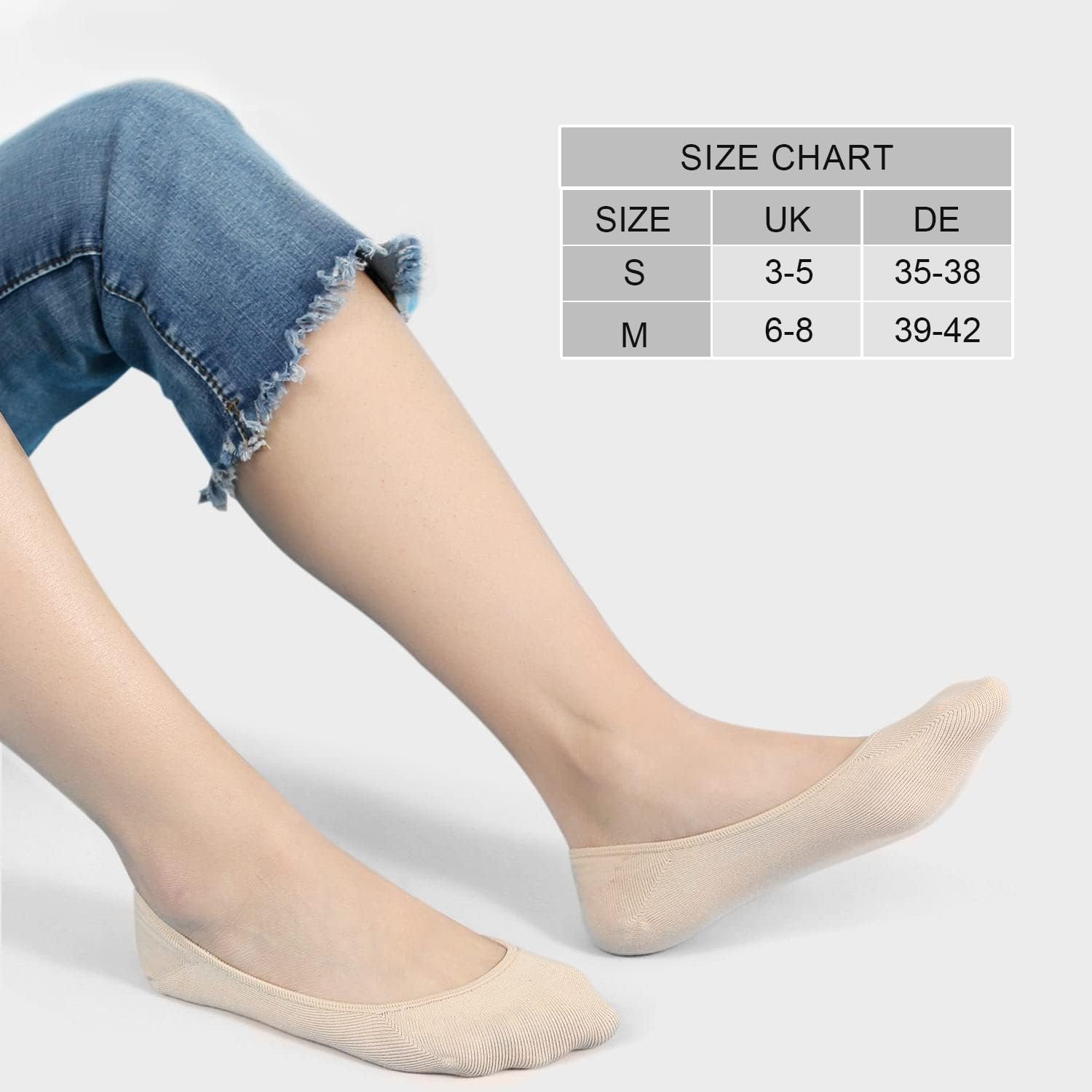 Жіночі шкарпетки-слідки 39-42 35-38 8 пар, фото №5