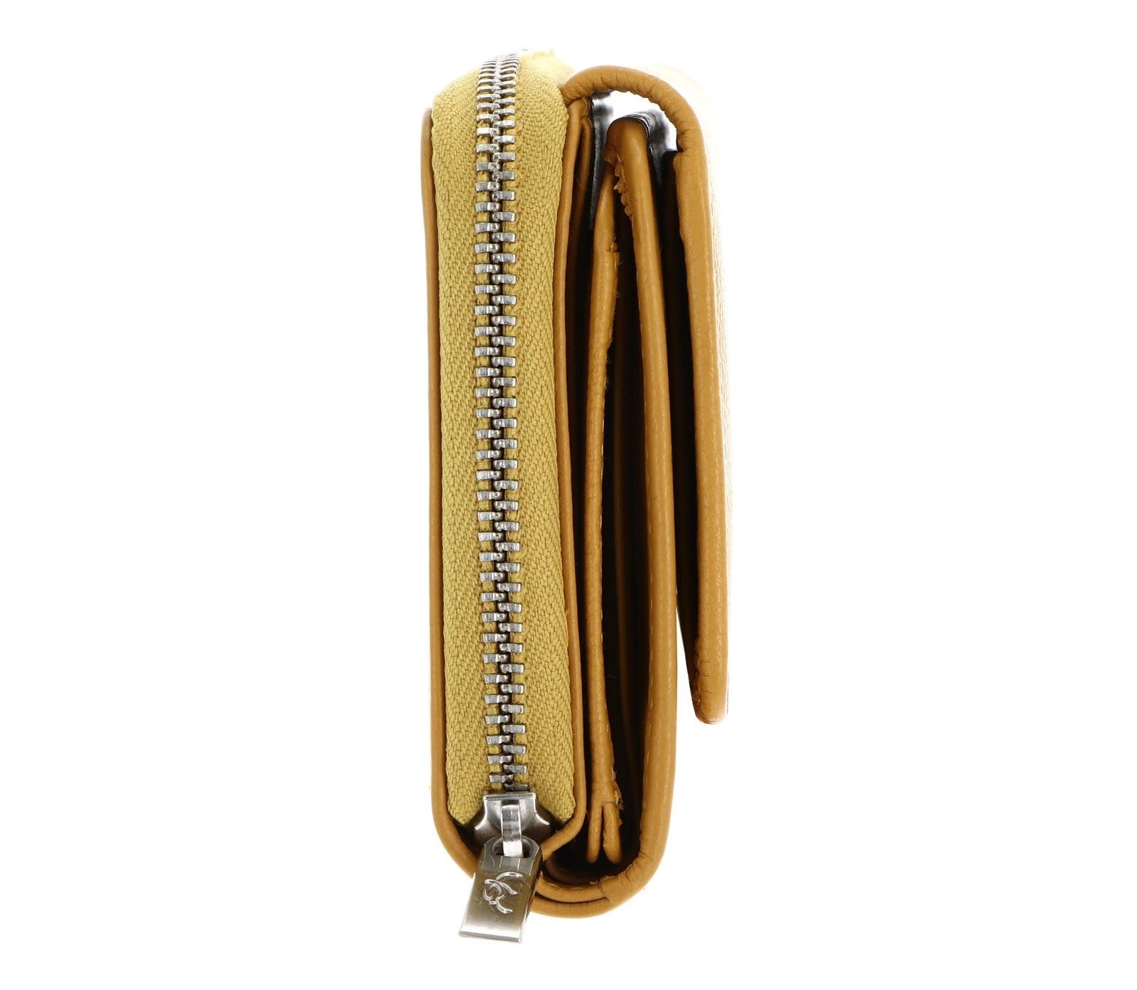 Гаманець Golden Head Madrid RFID Шкіряний 11.5 см, гірчично-жовтий, фото №8