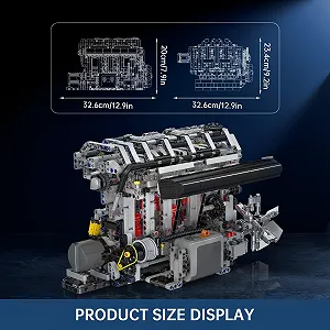 Строительные блоки Двигатель Mould King Technik L4 Модель двигателя 1787 деталей synthetic.ua - Фото 1