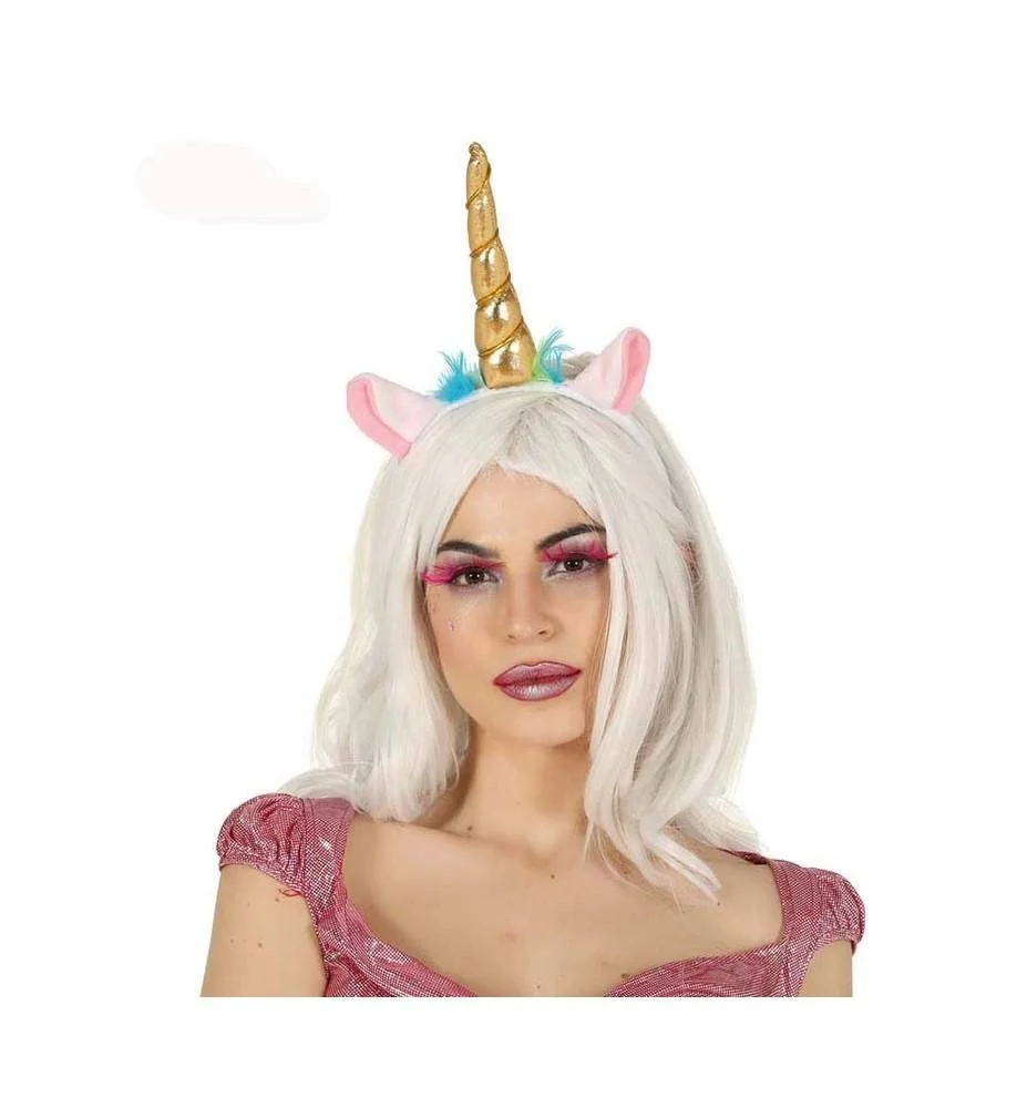 Тіара-обруч Єдиноріг Fiestas Guirca Золотий, фото №1