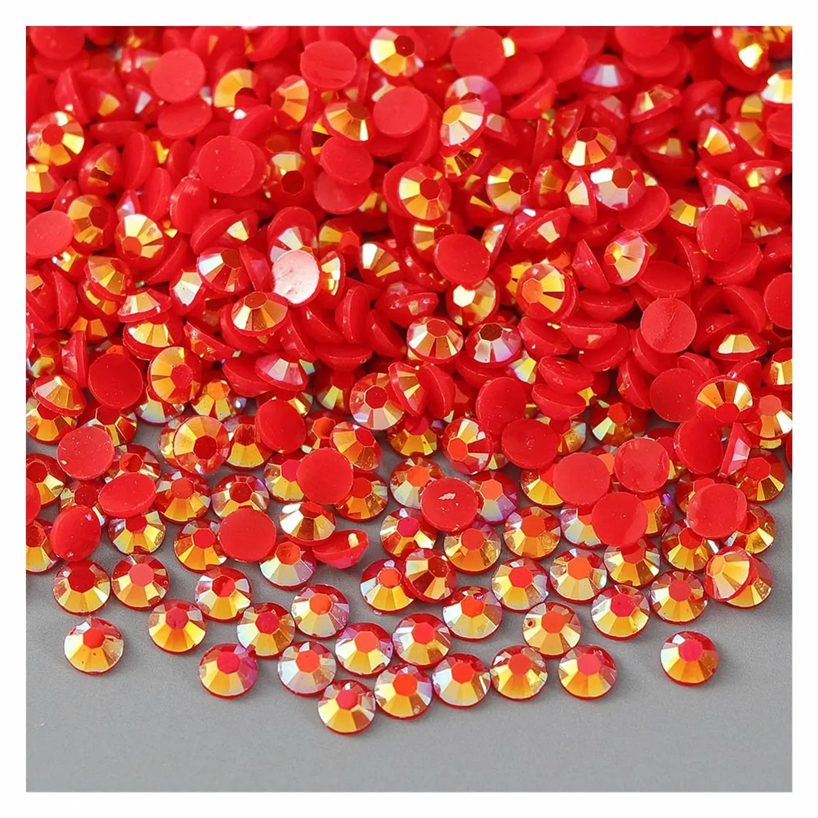 Стразы yaoqijie 4 мм AB Jelly 10.000 шт, красный, фото №1