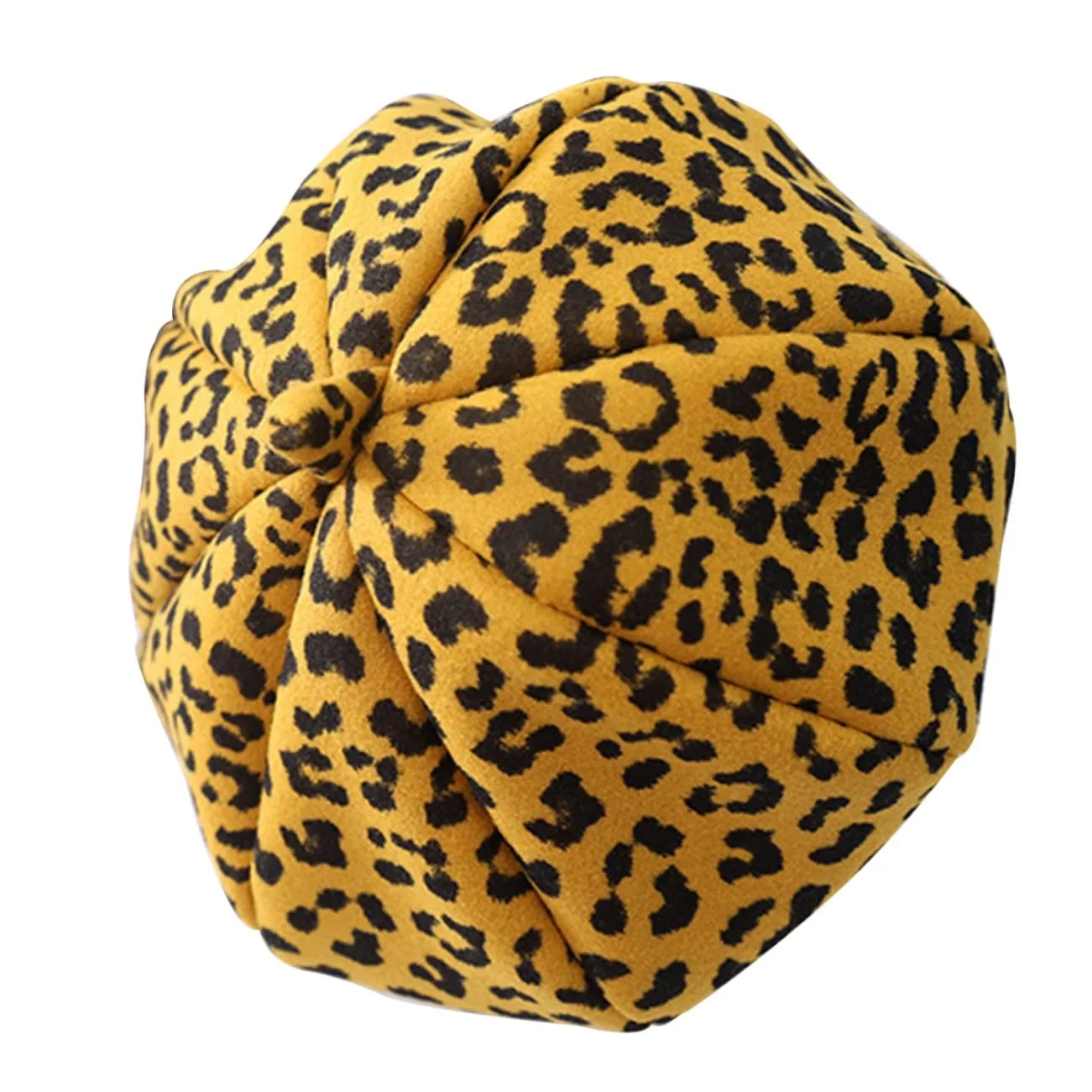Берет OATIPHO з леопардовим принтом Жовтий, фото №1 Берет OATIPHO з леопардовим принтом Жовтий, фото №1