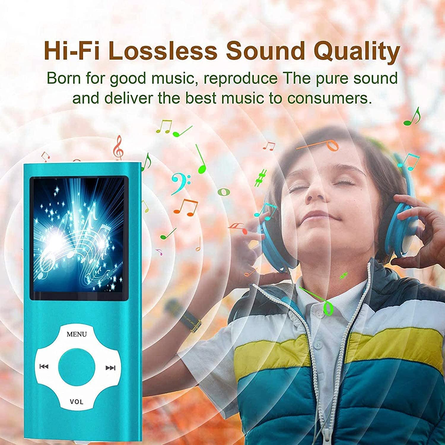 MP3 плеер Hotechs Slim Design 32GB Card Digital LCD Display 1.8 Inch FM Radio, фото №5