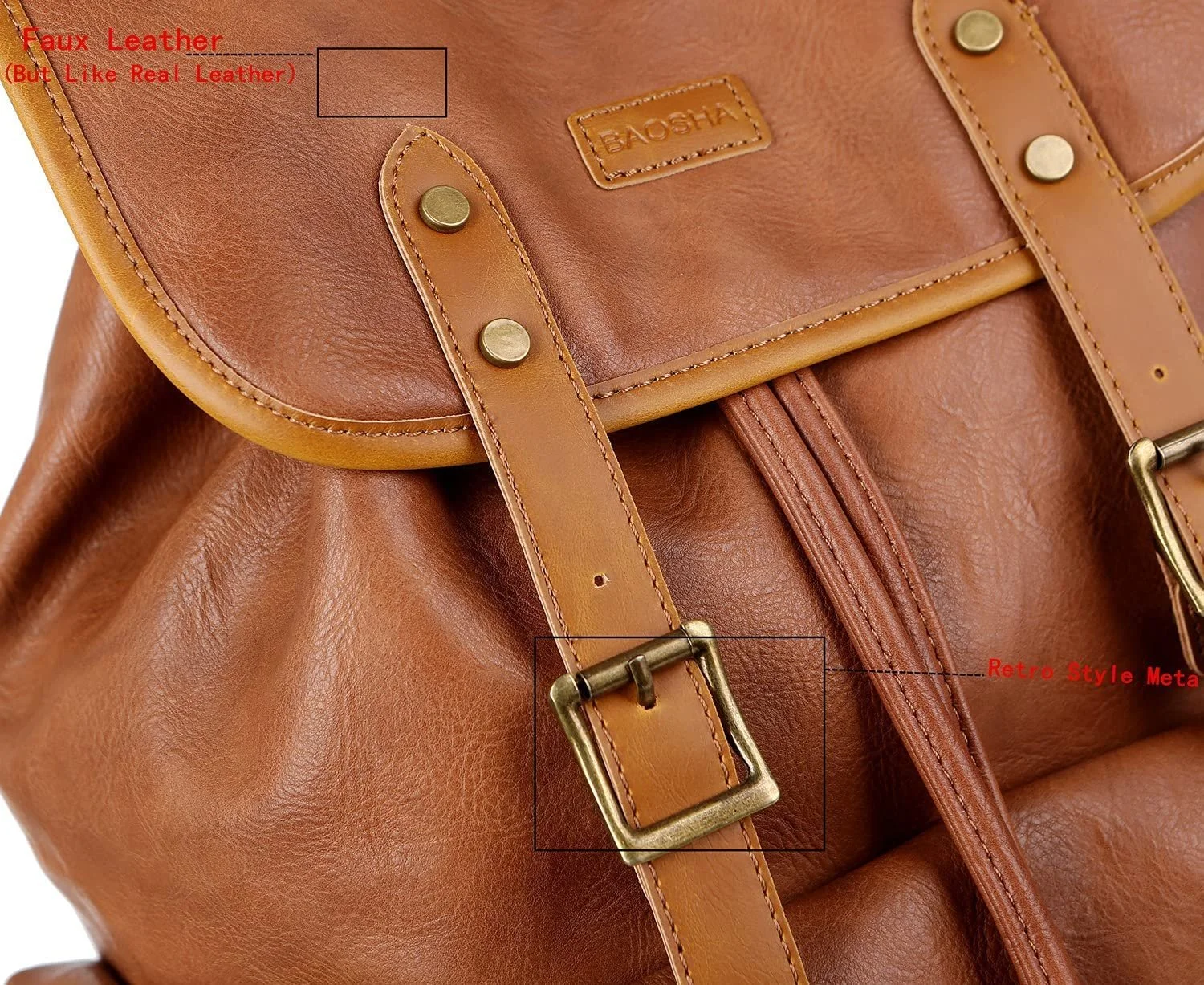 Рюкзак для ноутбука Baosha CN-0 PU Leather 15.6", фото №5 Рюкзак для ноутбука Baosha CN-0 PU Leather 15.6", фото №5