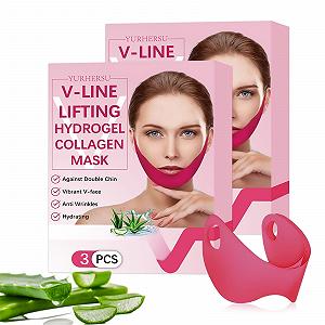 Маска для підборіддя V-подібна, для пружності шкіри, з алое вера, зволожуюча, 6 шт - Фото 1