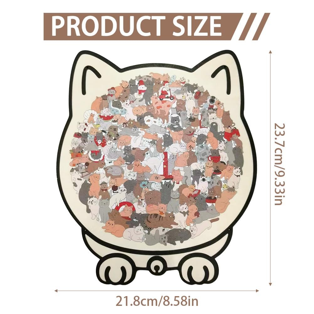 Дерев'яні пазли Morandi Кіт 135 деталей, фігурні, фото №2