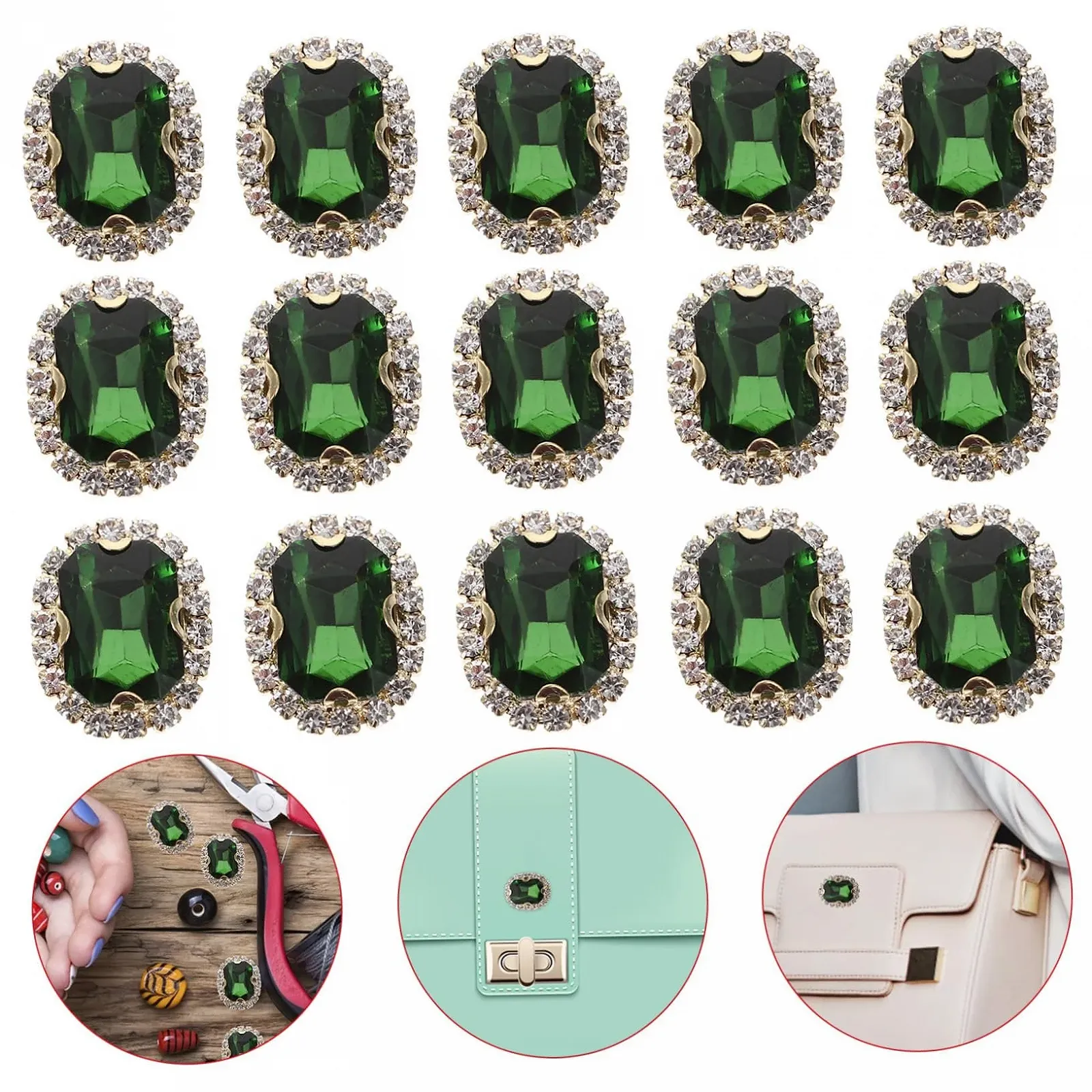 Набор украшений для одежды 20 шт., простые стразы для шитья, стразы для DIY, блестящие маленькие стразы, стеклянные стразы для DIY, фото №3