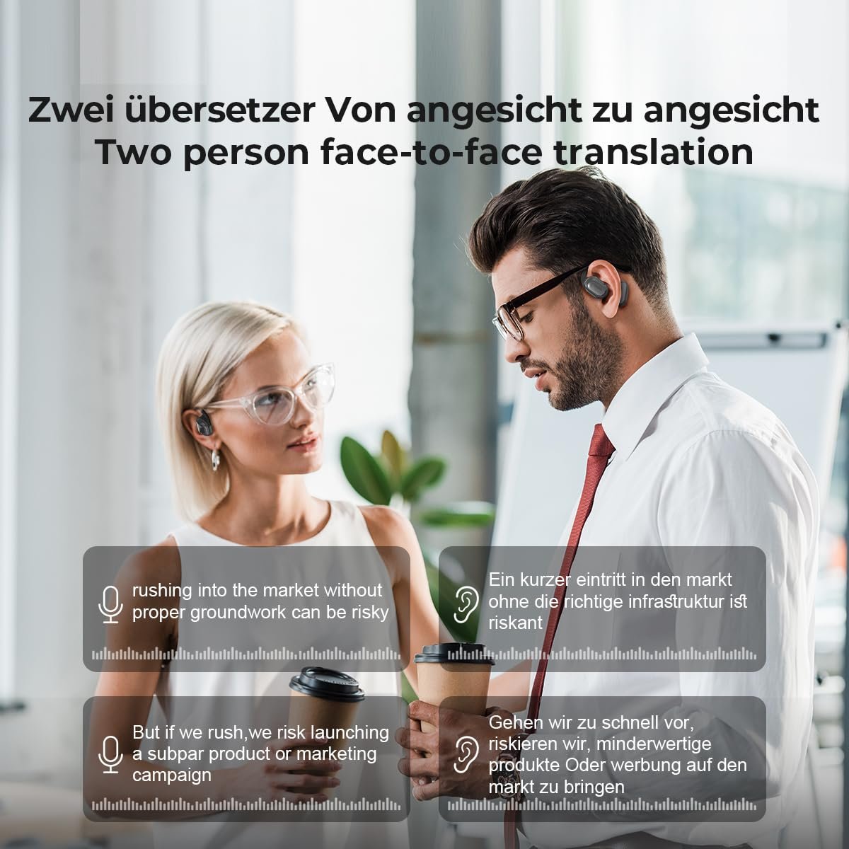 Навушники-перекладачі AI, 135 мов, для перекладу в реальному часі 3-в-1, фото №5 Навушники-перекладачі AI, 135 мов, для перекладу в реальному часі 3-в-1, фото №5