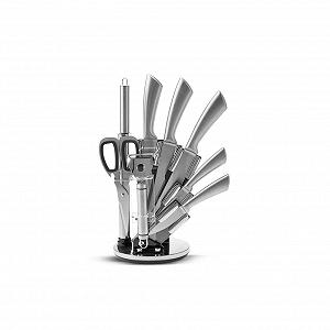 Набор ножей Karaca Meister Palm Steel, 9 предметов, нож для хлеба, нож для нарезки, нож шеф-повара, деревянная ручка - Фото 1