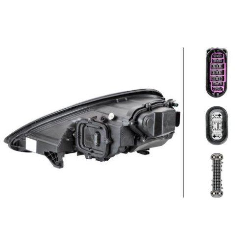 Фара головного світла HELLA 1EX 011 099-161 для PORSCHE, права, фото №2