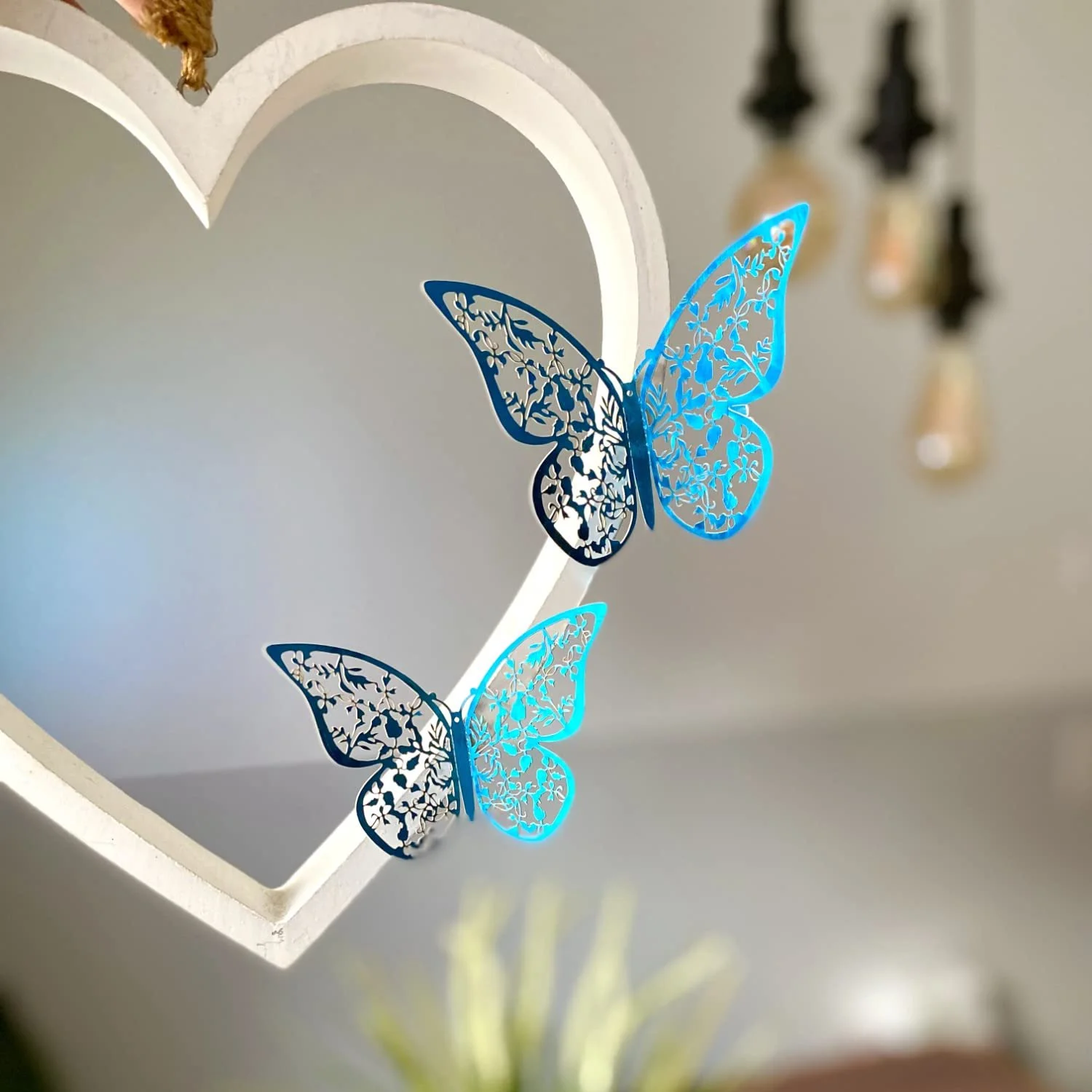 Наклейки на стіну Oblique Unique 3D Метелики набір 12 шт. Сині, фото №6