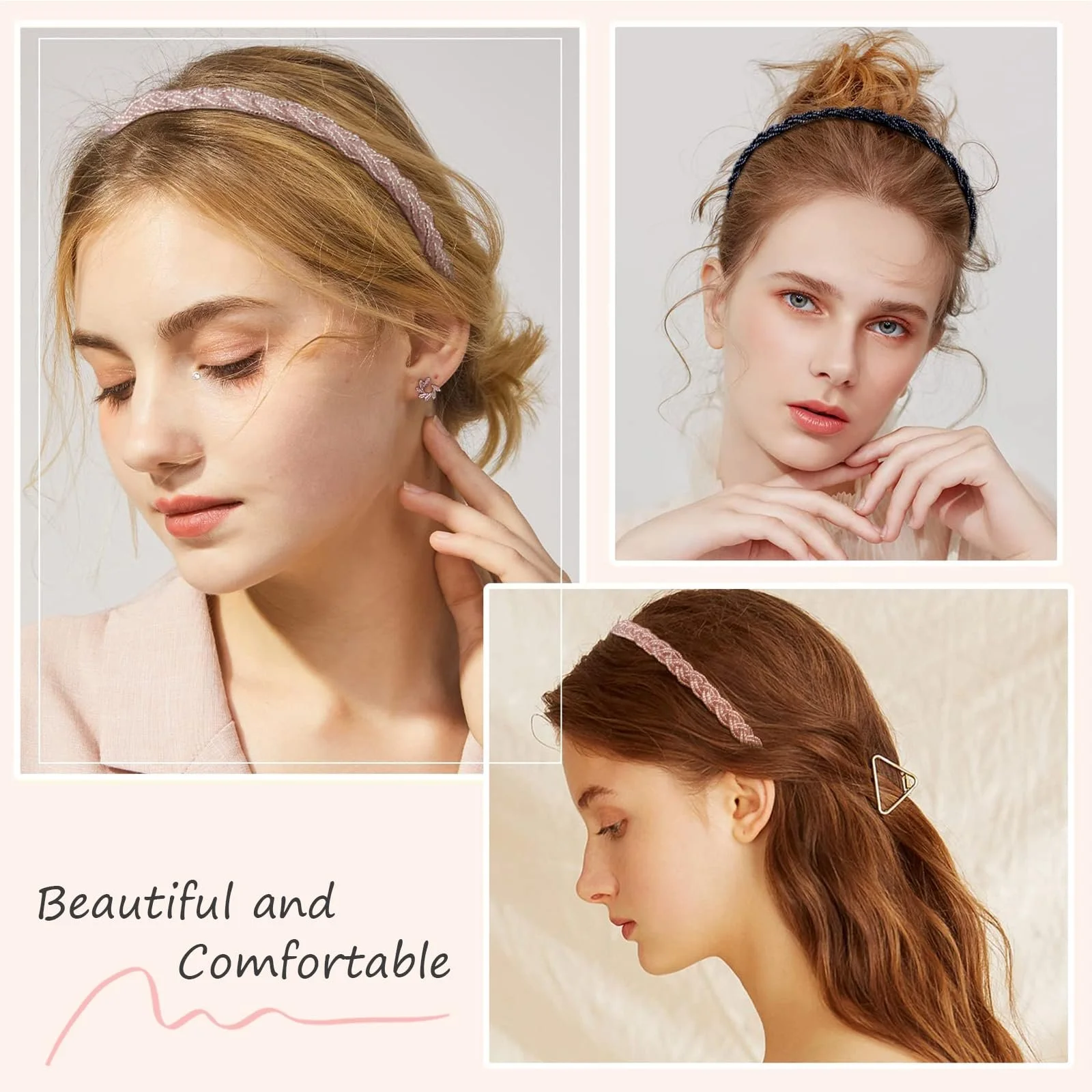 Обруч для волосся з перлами для жінок та дівчат, набір з 10, фото №7 Обруч для волосся з перлами для жінок та дівчат, набір з 10, фото №7