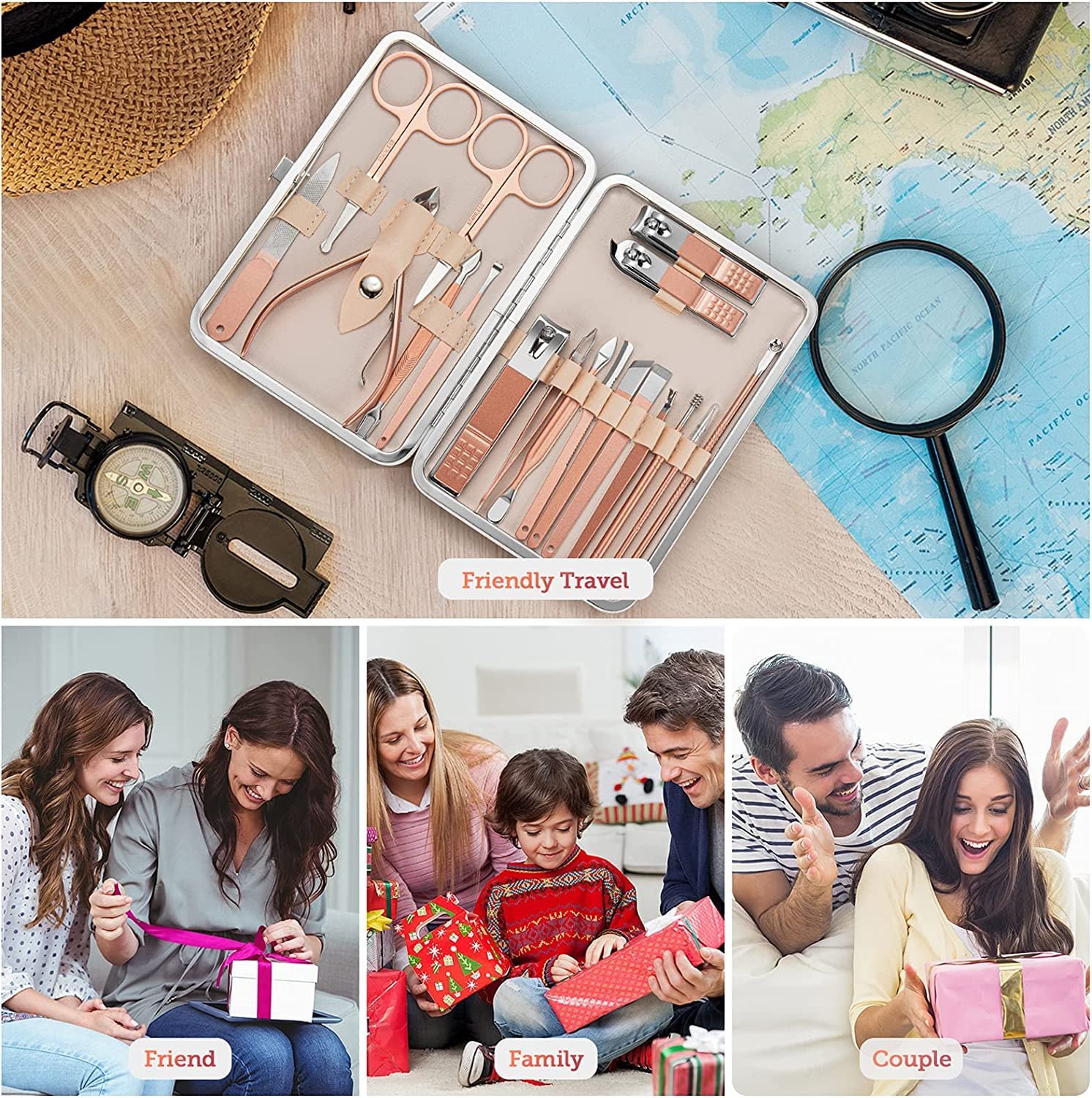 Набір для манікюру та педикюру 18 шт. Синій, фото №4 Набір для манікюру та педикюру 18 шт. Синій, фото №4