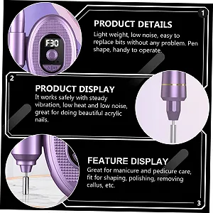 Электрическая машинка для ногтей OATIPHO Регулируемая Аккумуляторная Фиолетовая цена на synthetic.ua - Фото 1 Электрическая машинка для ногтей OATIPHO Регулируемая Аккумуляторная Фиолетовая synthetic.ua - Фото 1