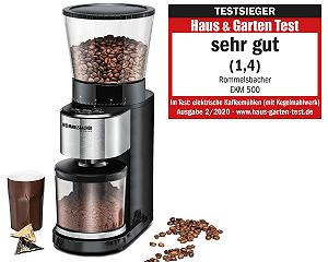 Кофемолка коническая Rommelsbacher EKM 500 с прецизионными весами, держателем для портафильтра, 39 уровнями помола и 5 функциональными клавишами synthetic.ua - Фото 1