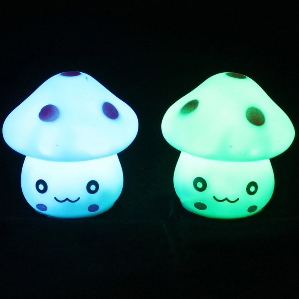Ночник Clenp 1PC Mini Mushroom LED Мощность Изменение цветов, фото №6