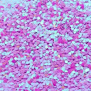 Блестки 3 мм Персиковое сердце Фиолетовый, 30 г - Фото 1