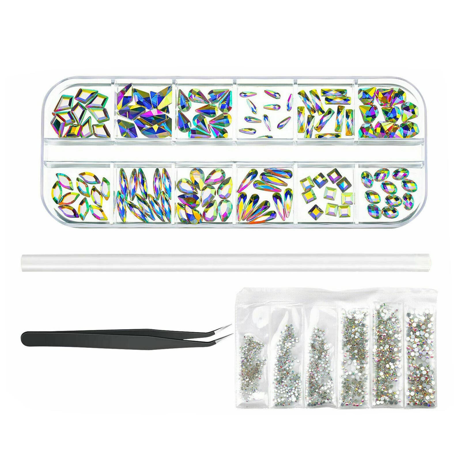 Кристалл для ногтей Плоская задняя часть Круглые стразы для ногтей Искусство ногтей Рукоделие Ткань Обувь Сумка DIY инструмент, фото №1