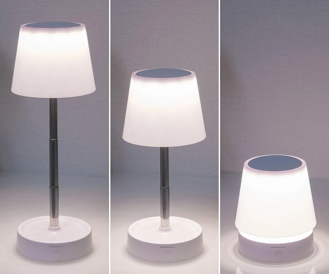 Настільна лампа PEARL Телескопічна Акумуляторна Диммована 80 лм 1200 мАг USB-C Біла, фото №4