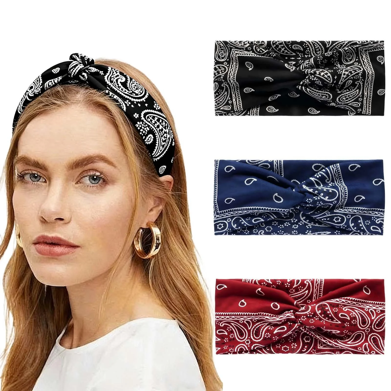 Пов'язка на голову Boho Xanthelle, набір 3 шт., фото №1