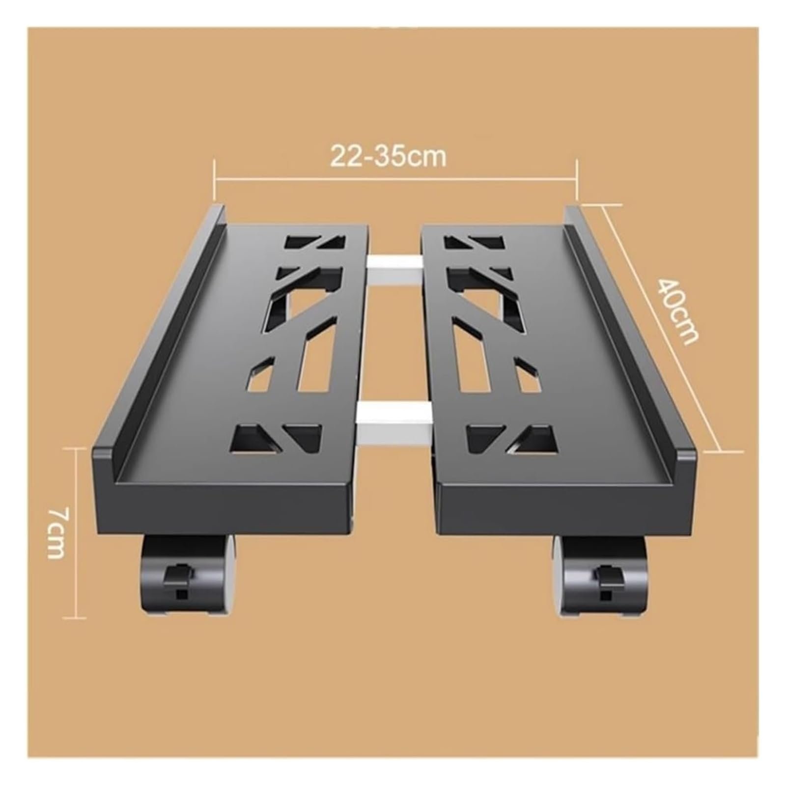 Подставка для компьютерного корпуса, Подставка для настольного ПК на колесиках, Раздвижной держатель корпуса ПК для большинства настольных корпусов, Передвижная подставка, фото №2