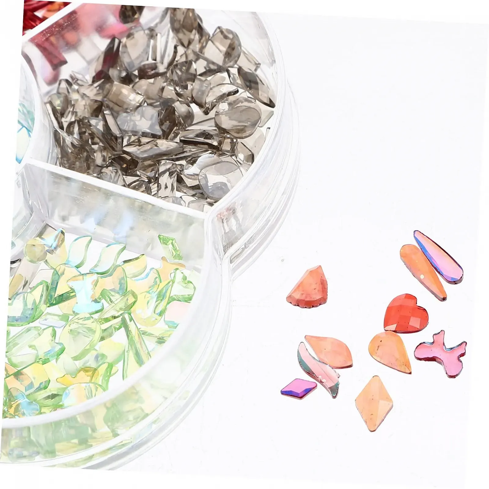 Кристаллы для ногтей Healeved Bunte Glitzersteine Aus Harz, разноцветные, фото №2