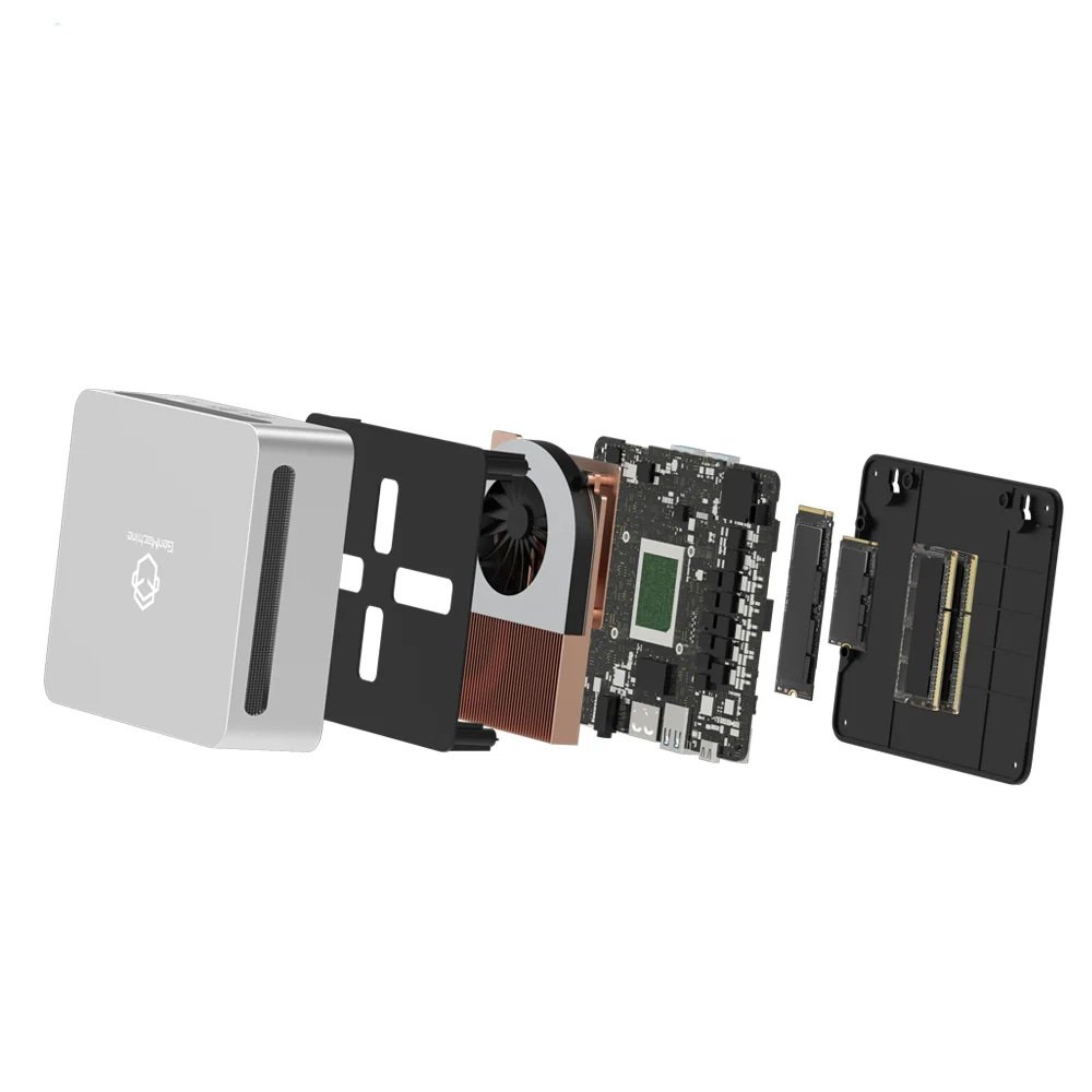 Міні-Пк GenMachine Ren Pro 6000 / Ryzen 7 6800H / RAM 32GB / SSD 512GB / LAN / Wi-Fi / Bluetooth / Windows 11 / Cірий, фото №4