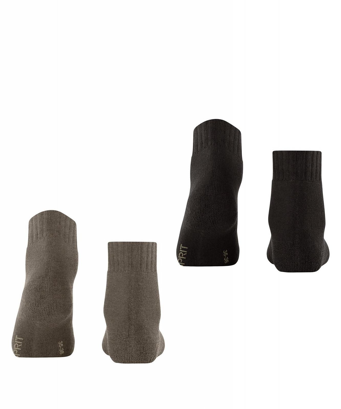 Женские носки ESPRIT Plush, однотонные, дышащие, из органического хлопка, 2 пары, фото №2