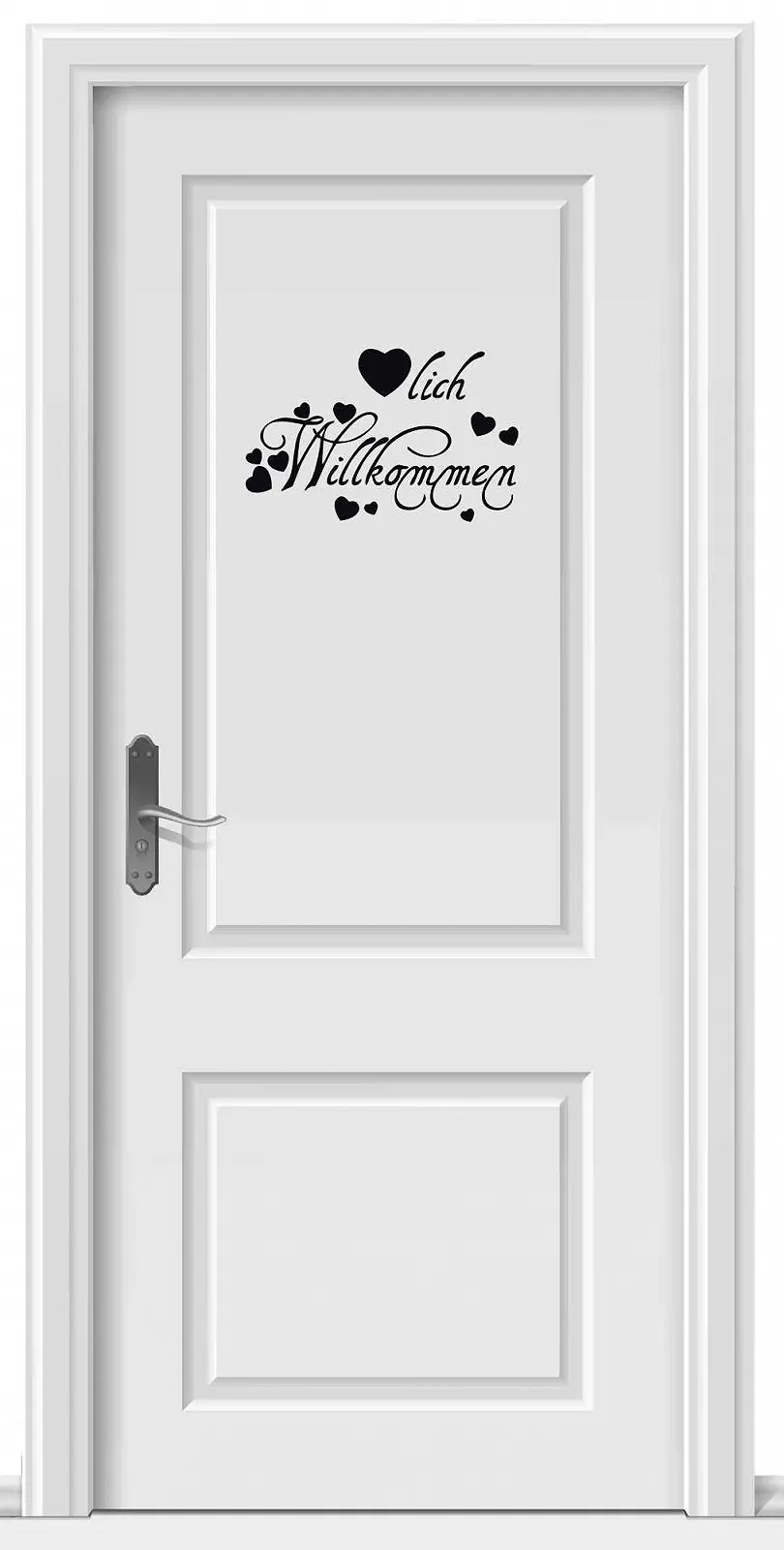 Наклейка на стену A346 Herzlich Willkommen 60 x 38 см черная, фото №3