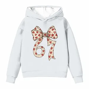 Девичья толстовка с цифровой печатью, с длинными рукавами, повседневный спортивный топ для детей и подростков - Фото 1