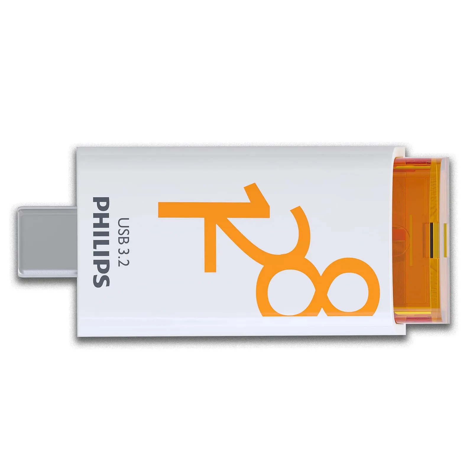 USB Flash-накопичувач Philips Click Edition 128GB USB-C USB 3.2 Gen 1 120 МБ/с White Orange, фото №4 USB Flash-накопичувач Philips Click Edition 128GB USB-C USB 3.2 Gen 1 120 МБ/с White Orange, фото №4