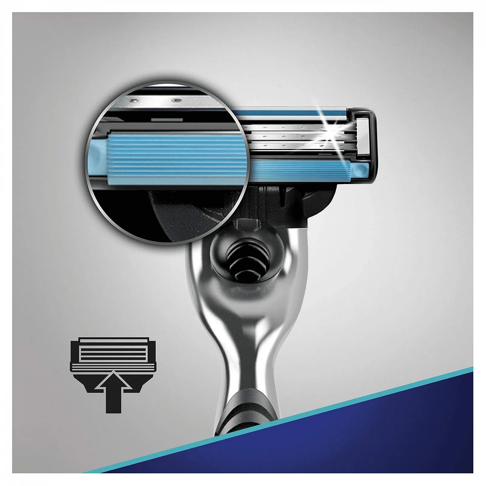 Бритва Gillette Mach3 Steel Blades 1 кассета Men, фото №6