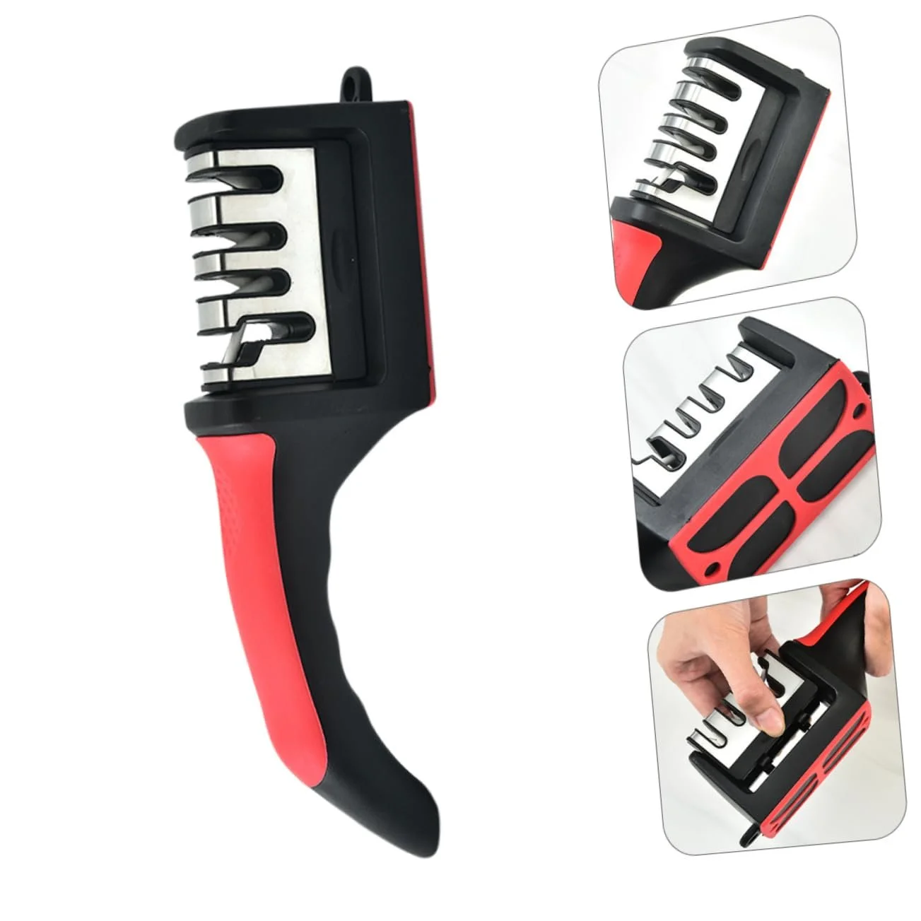 Точило для ножів та ножиць ручна міні 4 штуки, фото №7