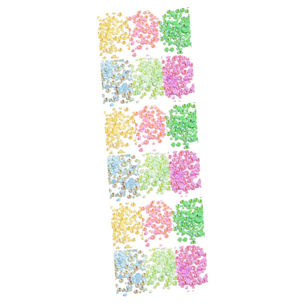 Стразы для ногтей MAGICLULU, 3 упаковки по 6 шт., 3D украшения для ногтей, самоклеящиеся стразы, рождественские украшения для ногтей, украшения для маникюра, стеклянные плоские стразы, дрель для ногтей, украшения из камней для ногтей, фото №1